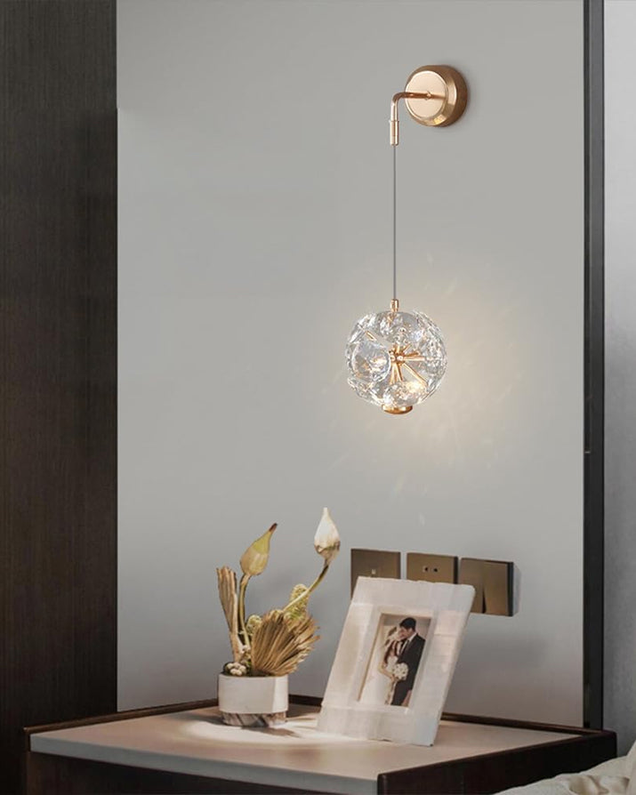 Aurora Crystal Orb Wall Lamp 