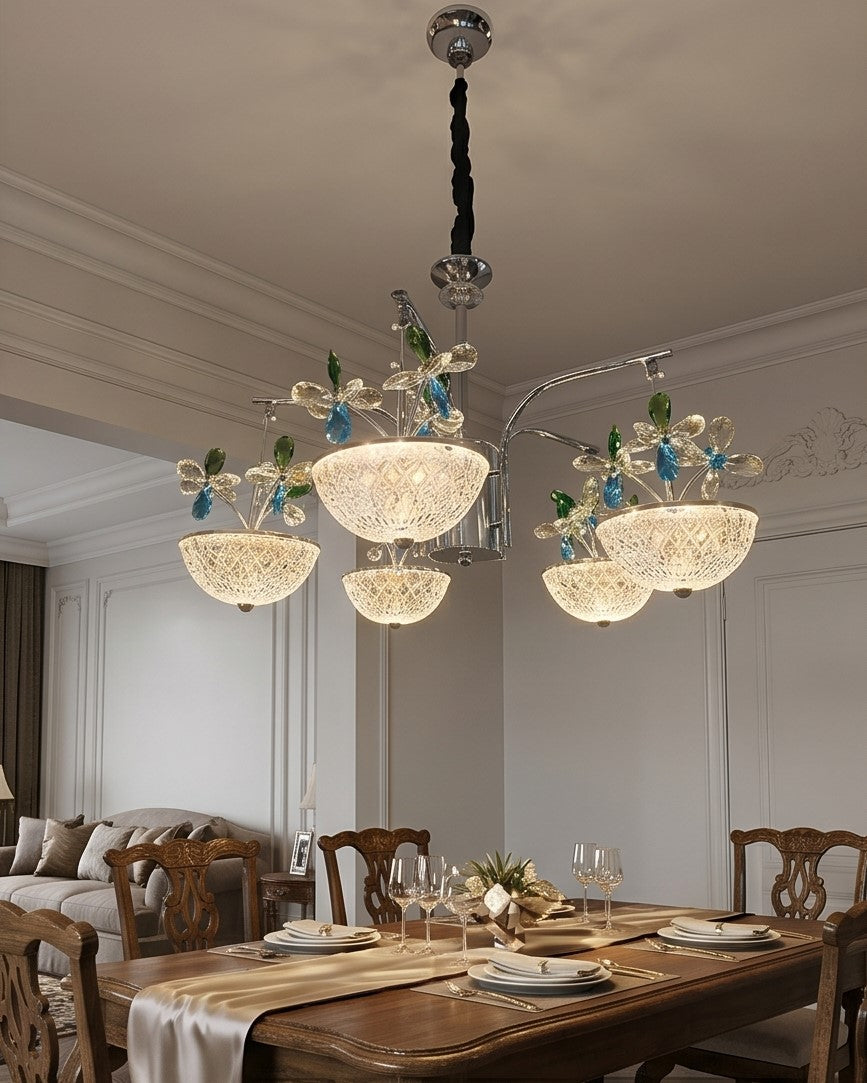 Sapphire Bloom LED Chandelier 