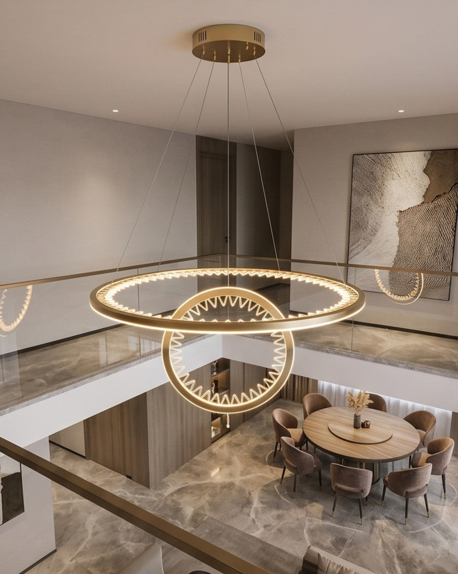 Infinity Duo Ring Chandelier 