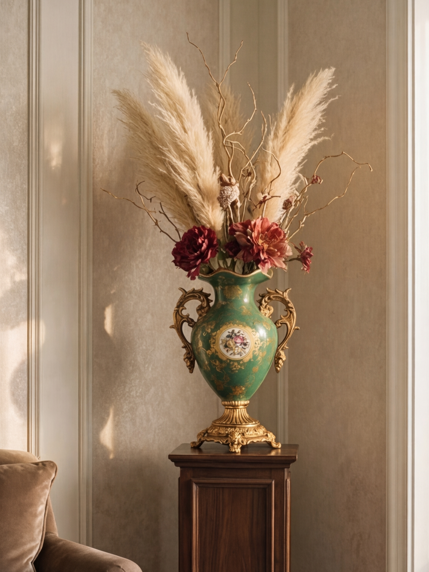 Verdant Royale Ornate Vase 