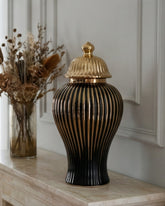 Regal Golden Stripe Temple Jar - Large 