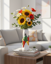 Spicy Motifs Ceramic Vase - Small
