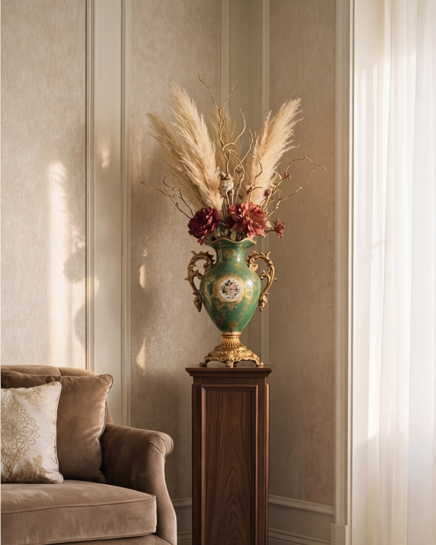 Verdant Royale Ornate Vase 