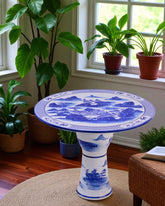 Oriental Landscape Porcelain Center Table 