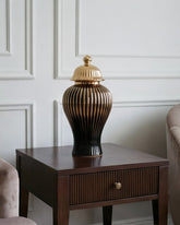 Regal Golden Stripe Temple Jar - Small 