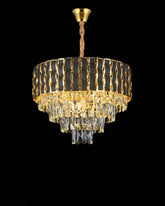 Regal Black & Gold Crystal Chandelier - 800MM 