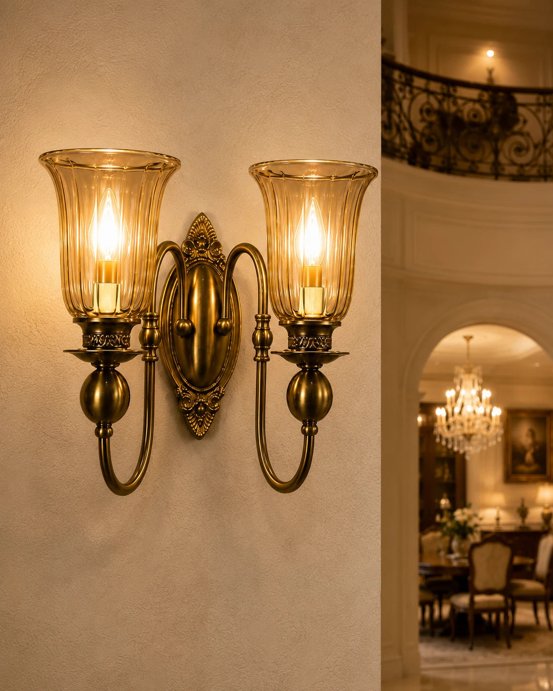 Trumpet Bloom Vintage Wall Light