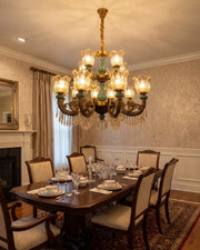 Emerald Petal Chandelier