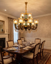 Emerald Petal Chandelier 