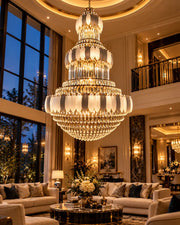 Elysian Cascade Tiered Crystal Chandelier