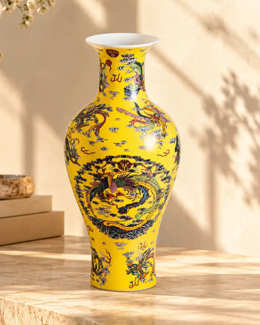 Dragon & Phoenix Ornamental Vase