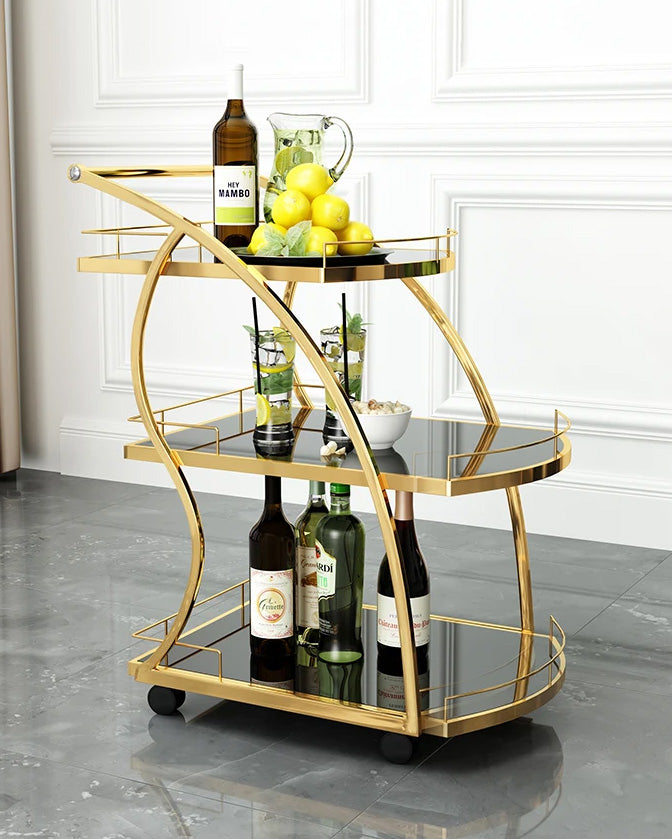 Monsieur Gold Bar Cart - The Decor Kart 