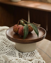 Wooden Rustic Round Cake Stand - Small