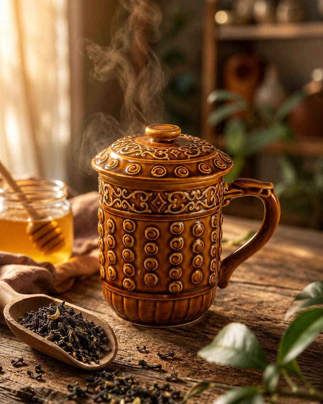Oriental Harmony Mug - Amber Brown 