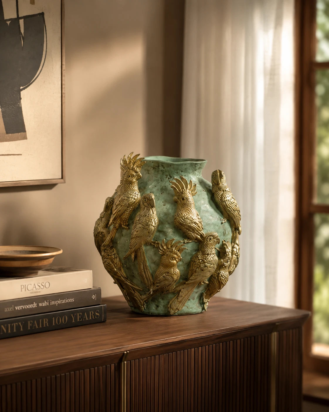Golden Aviary Luxe Vase 