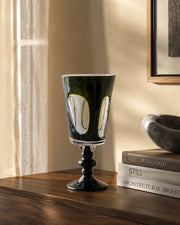 Midnight Elegance Glass Vase
