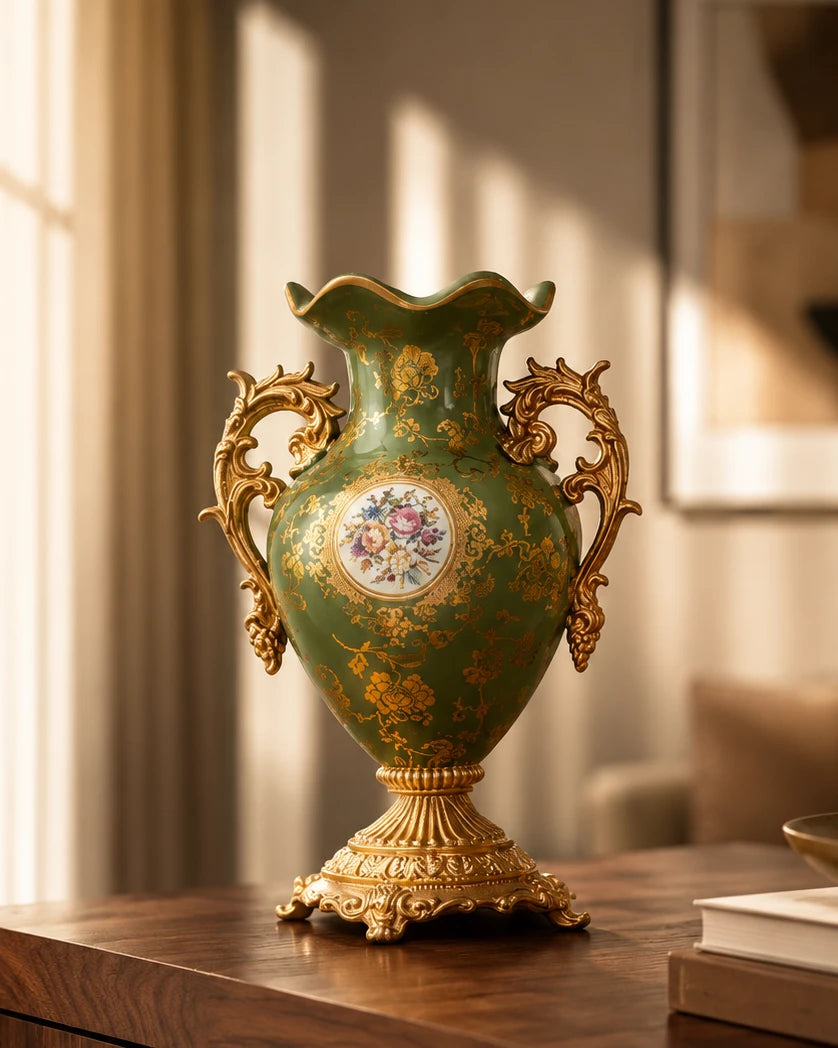 Verdant Royale Ornate Vase 