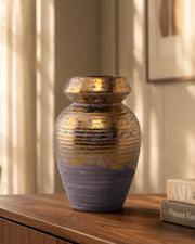 Golden Aura Dual Tone Textured Vase