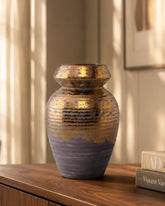 Golden Aura Dual Tone Textured Vase 