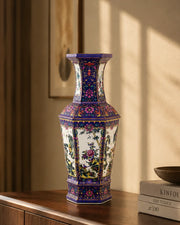 Dynasty Garden Cloisonné Vase - Blue