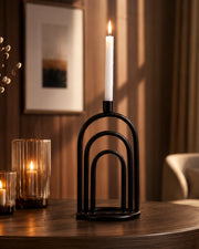 Mystic Noir: Elegant 3 Layer Candle Holder