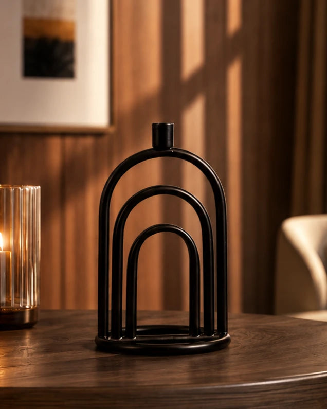 Mystic Noir: Elegant 3 Layer Candle Holder