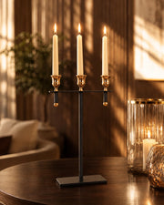 Radiant Trio: Exquisite 3 Arm Candle Holder