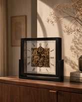 Heritage Gear Table Clock - Black 