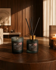 Bergamot & Matcha Aroma Candle & Reed Diffuser Set