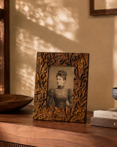 Antique Floral Carved Photo Frame 