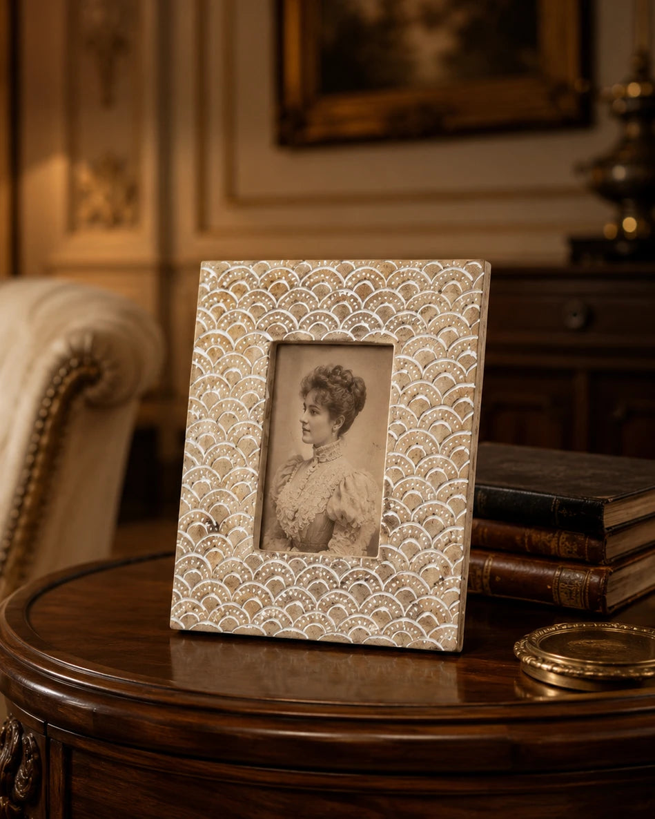 Art Deco Scallop Pattern Photo Frame 