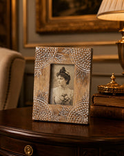Bohemian Floral Carved Photo Frame