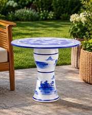 Oriental Landscape Porcelain Center Table
