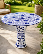 Blue & White Heritage Bloom Center Table