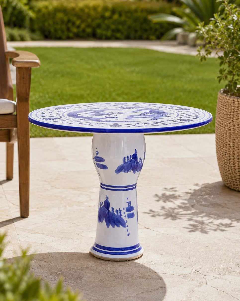 Blue & White Dynasties Hand Painted Center Table