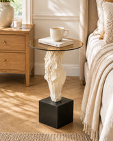 Equestrian Side Table - White 