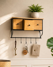 'Rustic Charm' Wooden Wall Cabinet - 3 Drawer