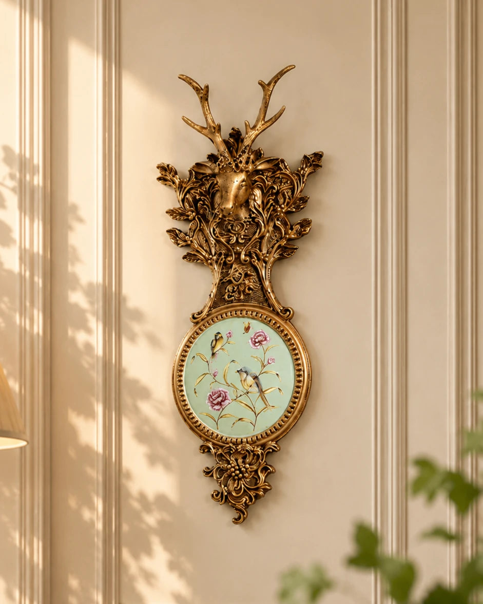 Victorian Antler Floral Wall Accent 