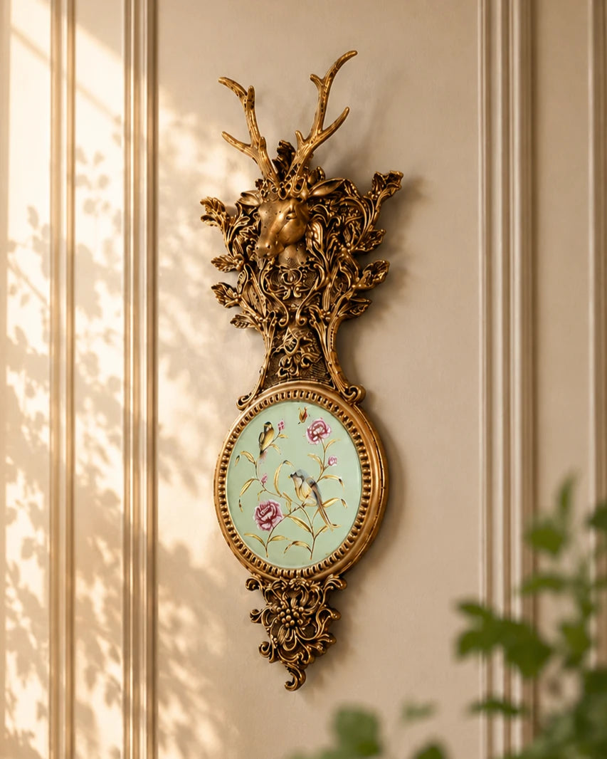 Victorian Antler Floral Wall Accent 