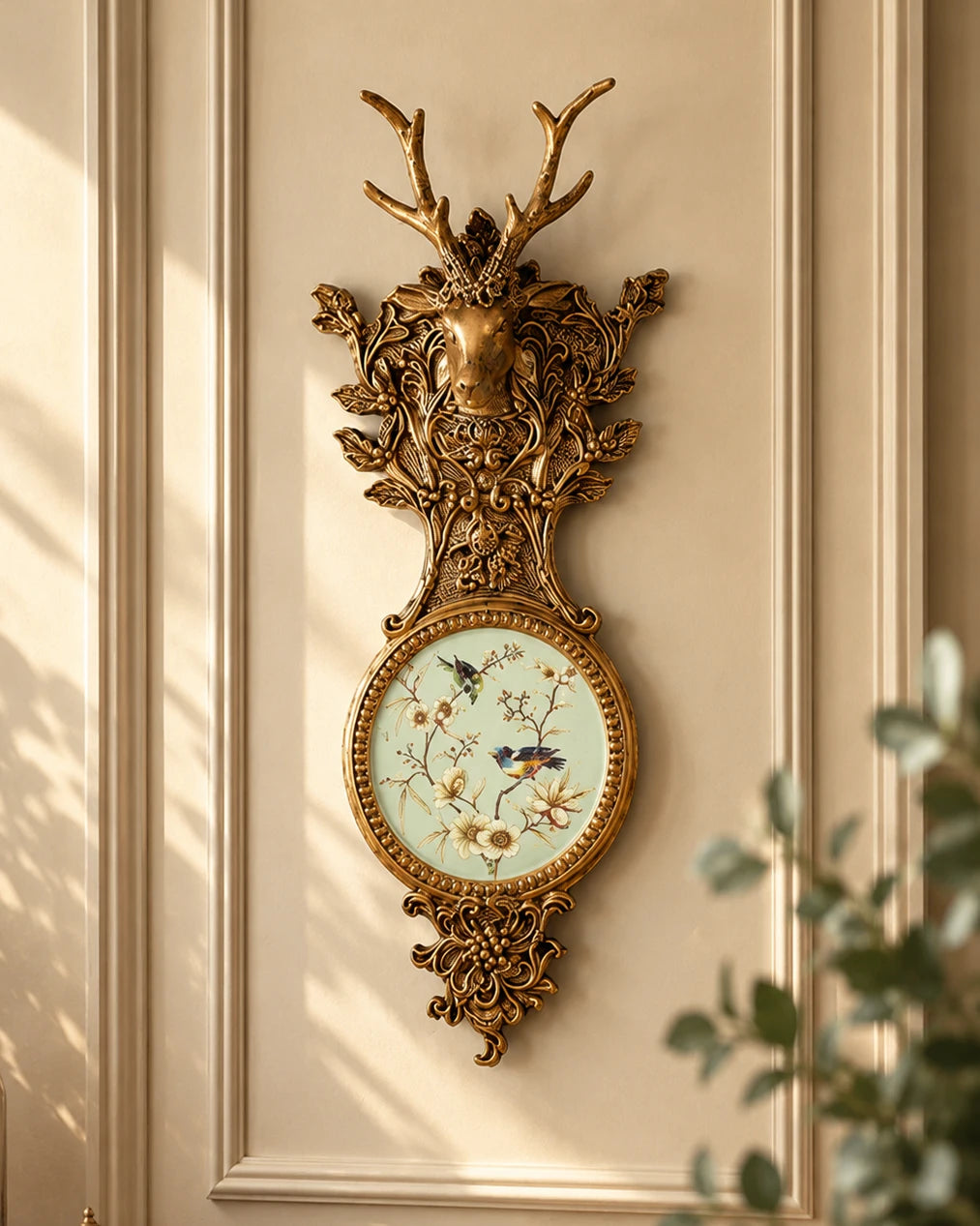 Victorian Antler Floral Wall Accent 