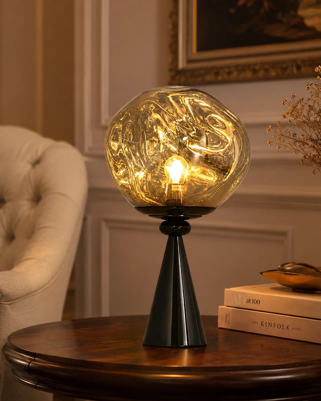 Cone Lava Table Lamp - Black