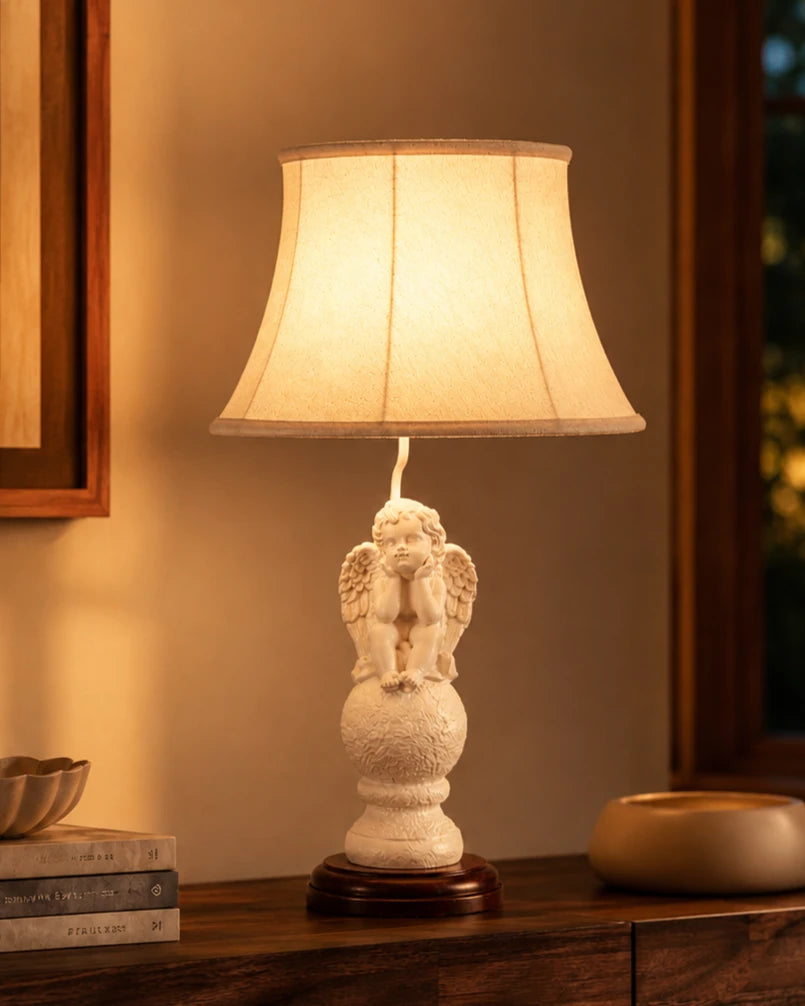 Heavenly Daydream Cherub Table Lamp