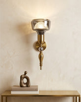 Éclaire Luxe Glass Wall Sconce - Smoky 
