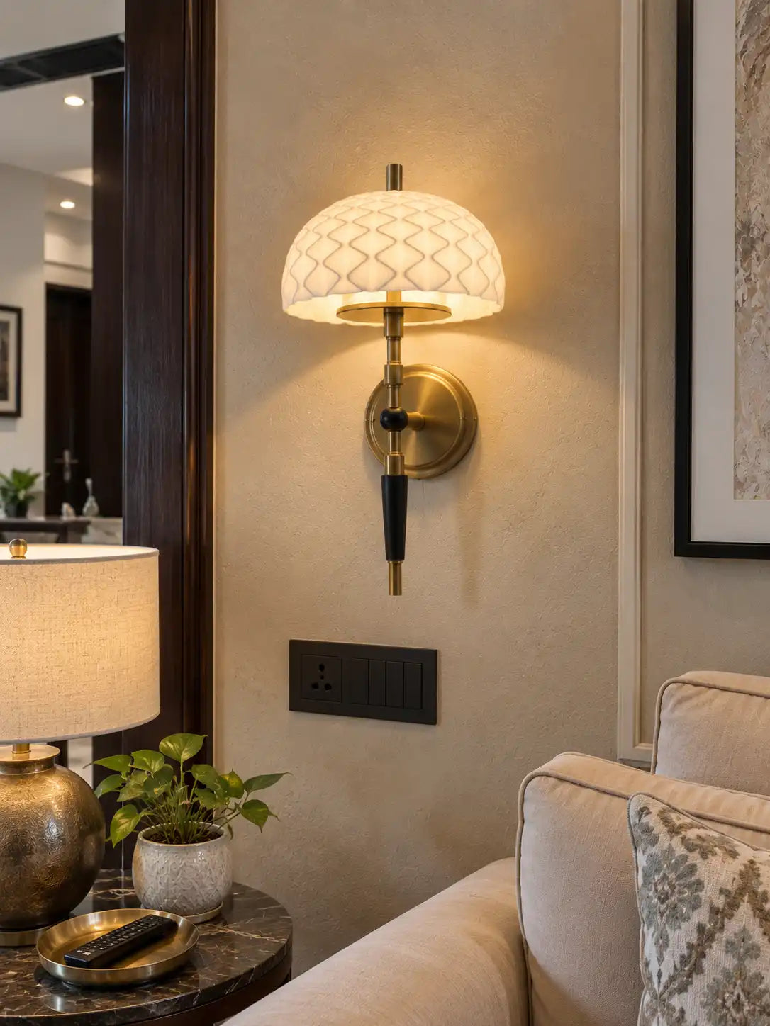 Serpentine Opal Wall Sconce