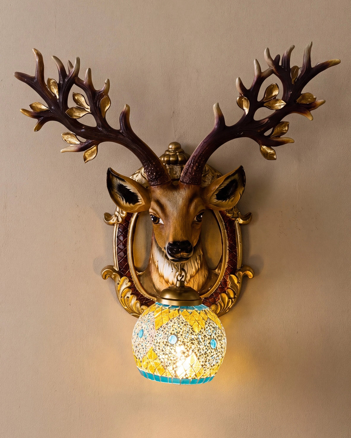 Majestic Stag Wall Light