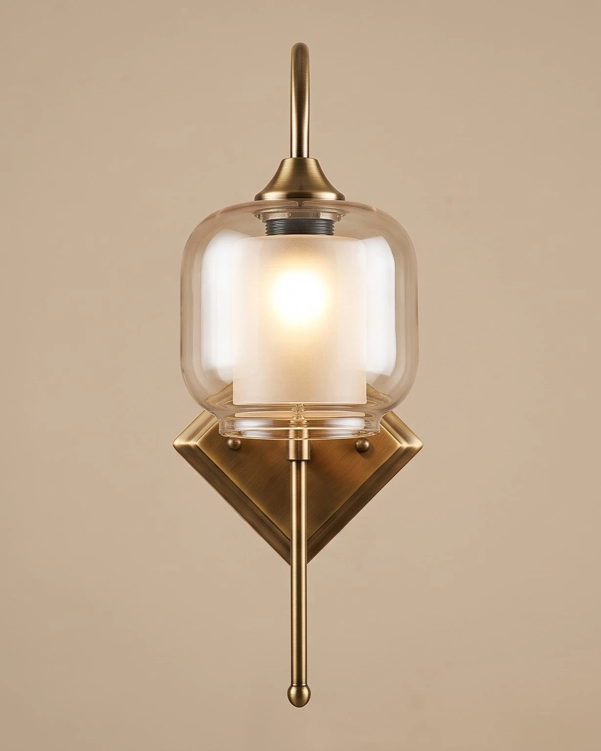 Frosted Curve Wall Sconce 