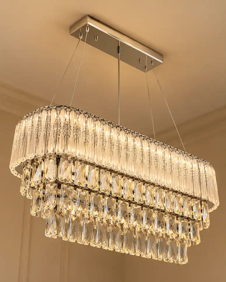 Crystal Reign Linear Chandelier