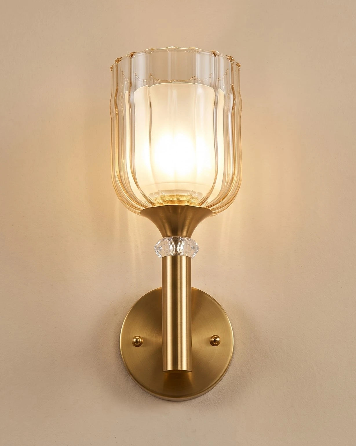 Fluted Bell Shade Wall Sconce