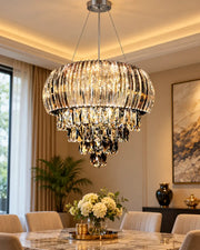 Golden Aurora Crystal Chandelier - Smoke