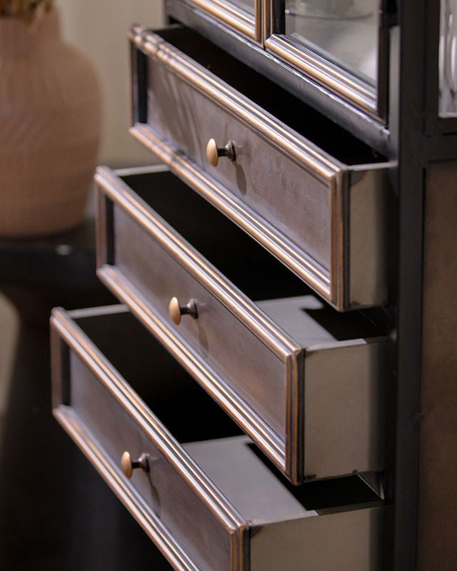 Roane Display Cabinet with Three Drawers 